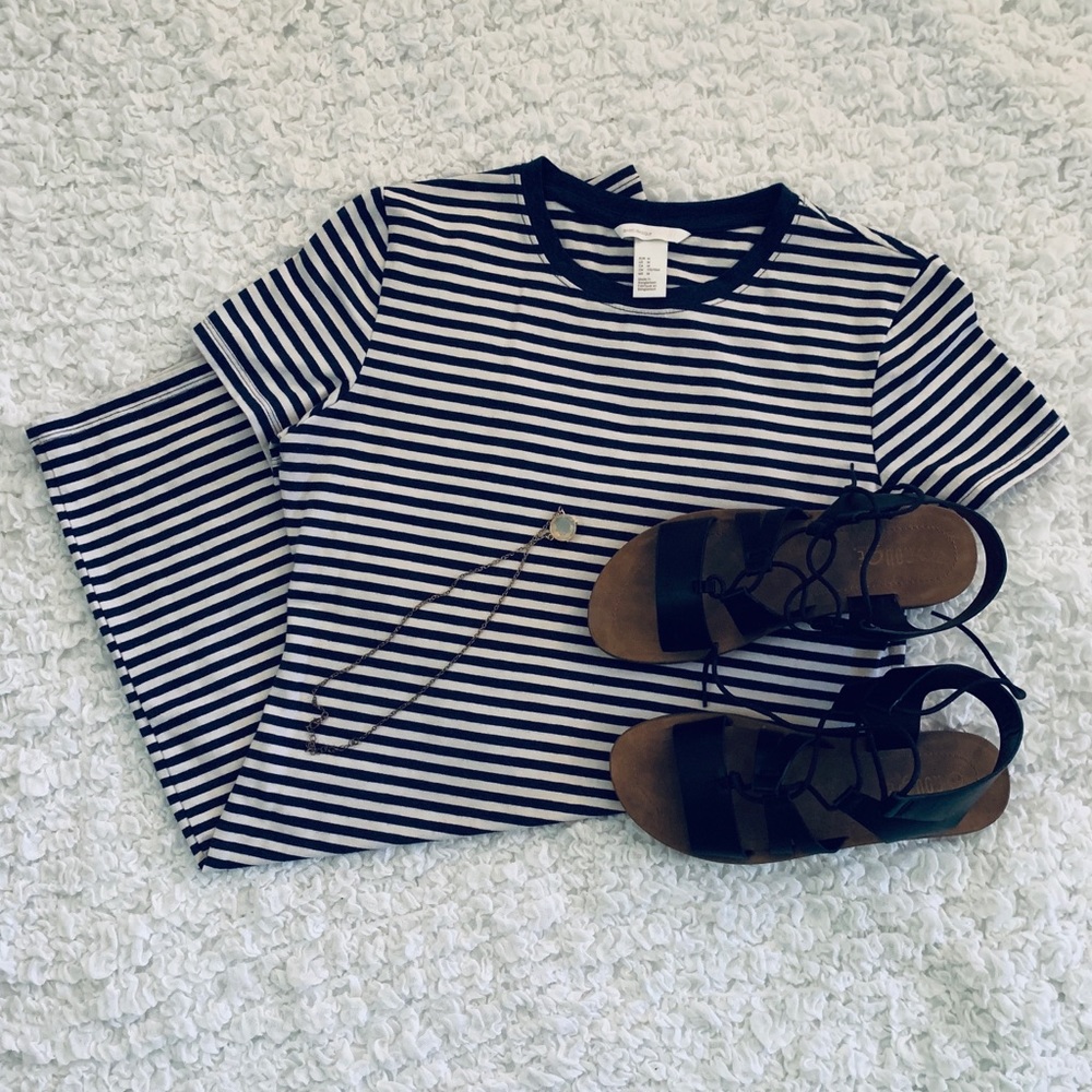 H&M fitted striped t-shirt dress